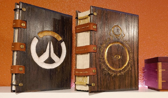 Custom Wood-bound Books